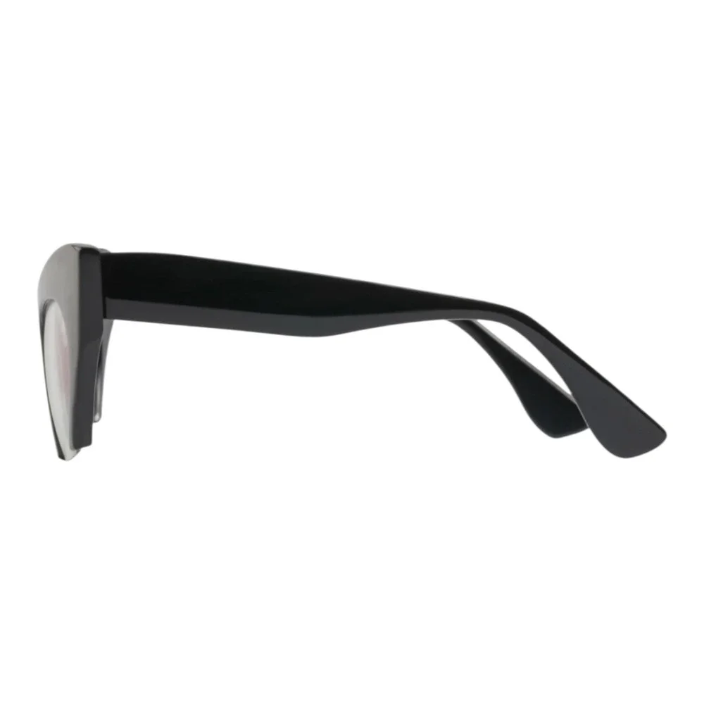 Cat Eye Eyeglasses Womens OS‎ Black New Oversized Winged Blue Light KS1586